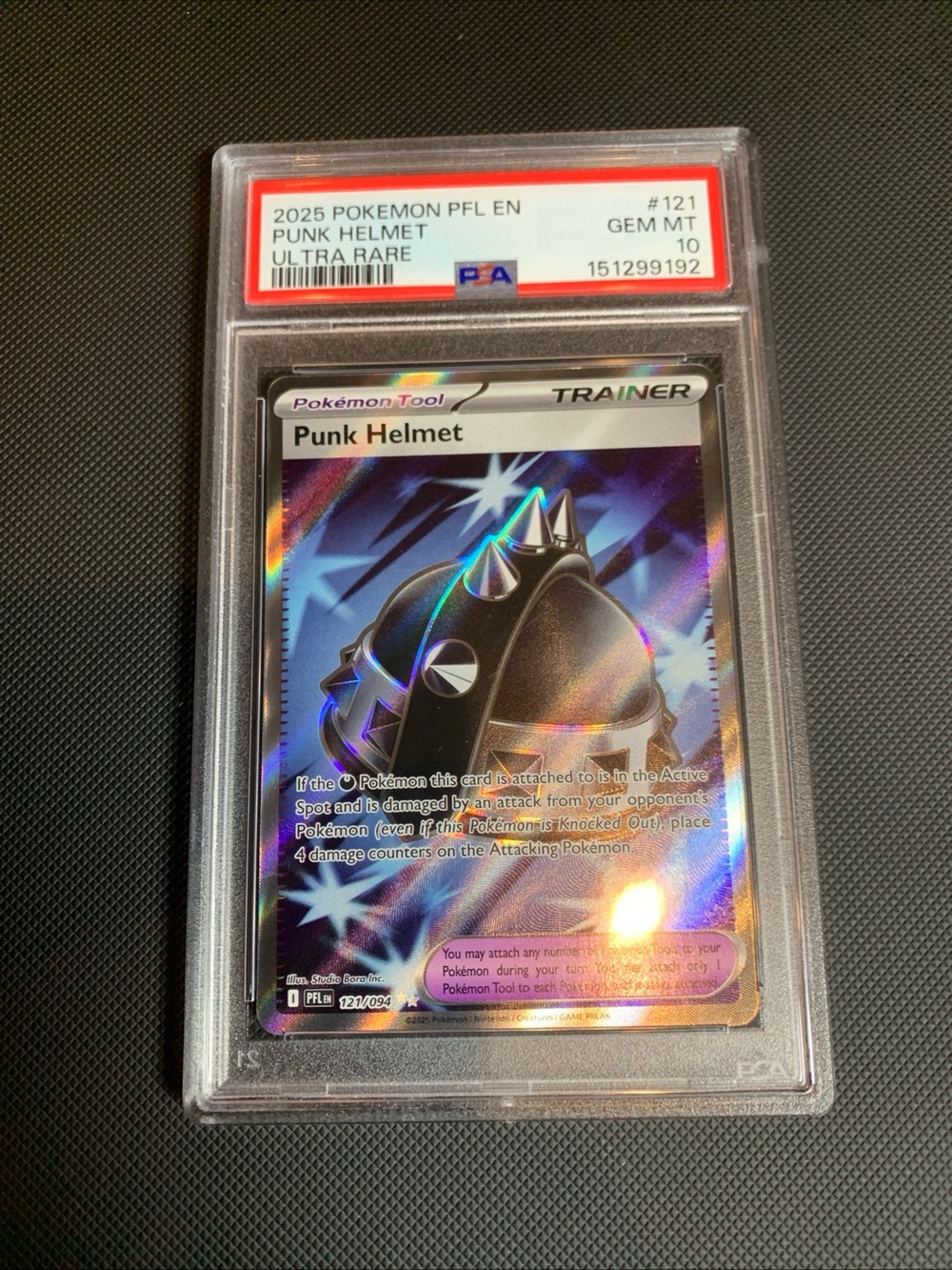 Punk Helmet Trainer 121/094 Ultra Rare Phantasmal Flames PSA 10